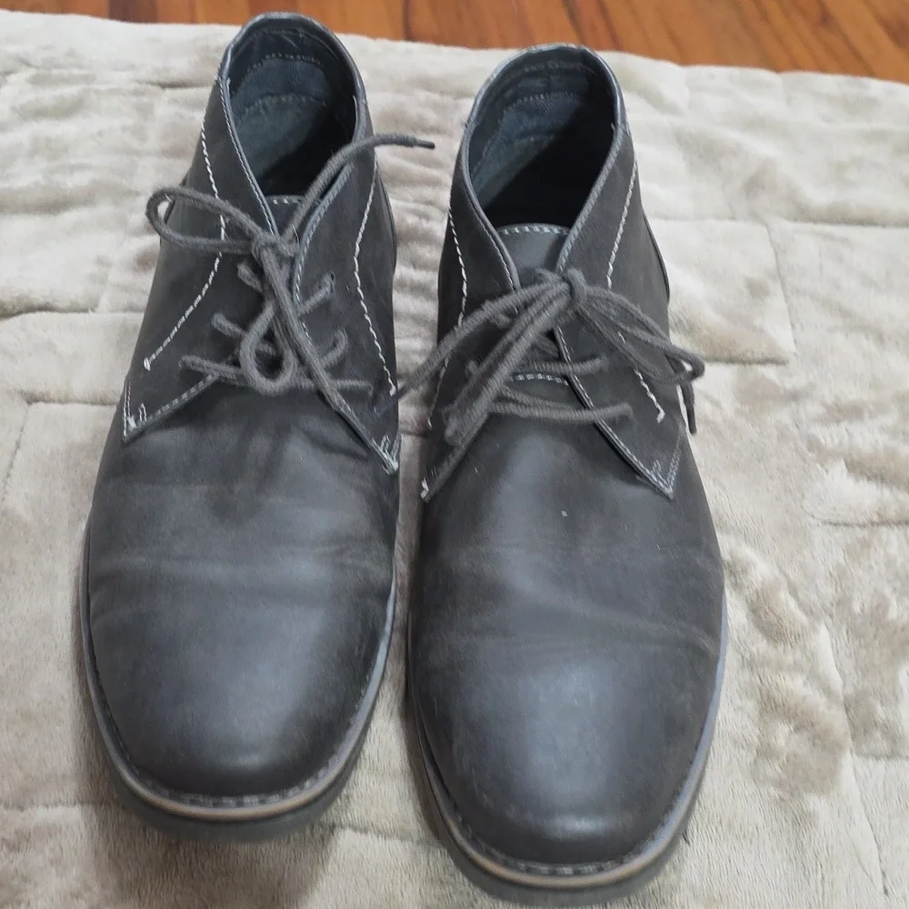 Sonoma Vitalize Ortholite Men's Chukka Boots Dark Gray Laces Casual Sz 11 EUC
